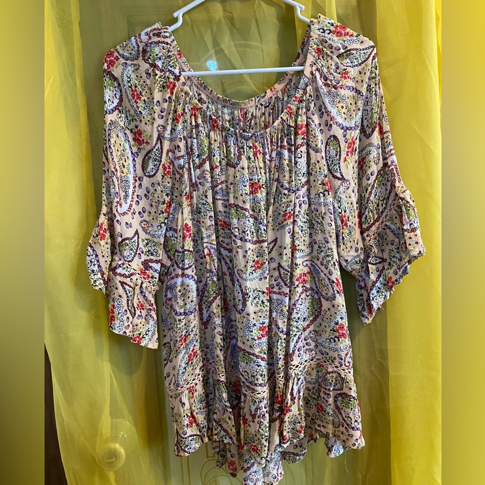 No brand Boutique XL Paisley 3/4 sleeve blouse.